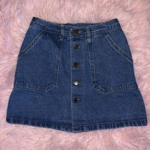 Yimeixuam Jean denim skirt XS button down blue bot